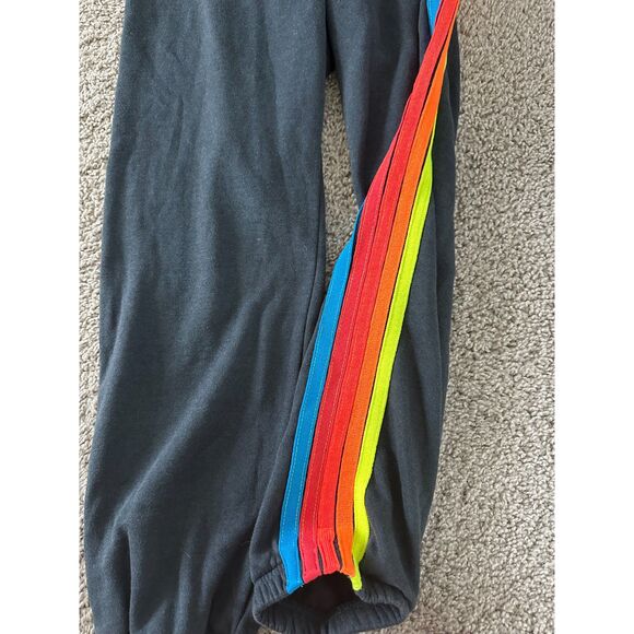 Aviator Nation 5 Stripe Sweatpants | Charcoal Gray | Size Small - Picture 5 of 5